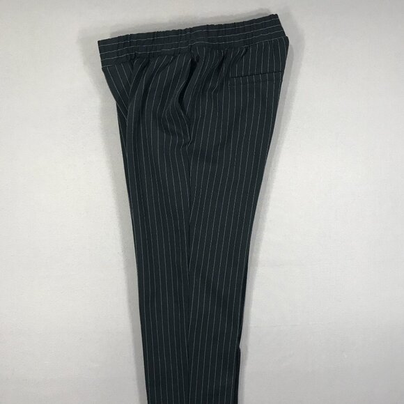 A New Day Pants Women's Small Black Pinstripe Pull On Stretch Straight Pockets - Picture 10 of 16